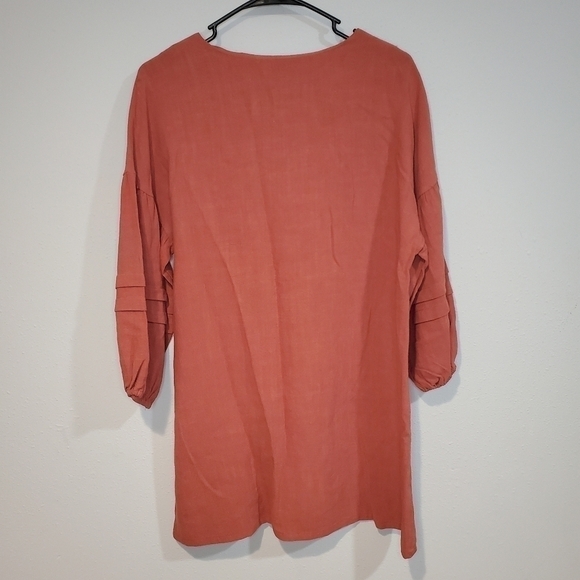Burnt orange linen Blend tunic - Picture 7 of 7